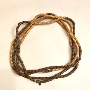 Mavi Jeans wrap around necklace with wooden beads